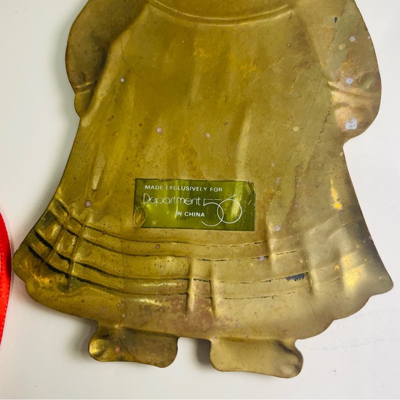 Vintage Department 56 Brass Teddy Bear Ornament Set of 4 - Picture 7 of 7